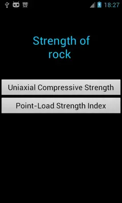 Rock Mass Classification android App screenshot 1